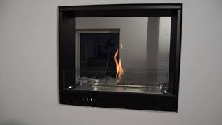 60 cm builtin Double sided bioethanol fireplace [upl. by Rimma]