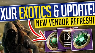 XUR NEW EXOTICS amp CATALYSTS Legendary Weapon amp Armor Inventory  Destiny 2 [upl. by Andris990]