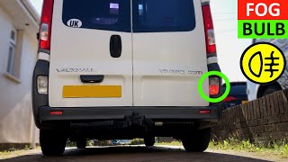 How to replace rear Fog Light bulb on Vauxhall Vivaro [upl. by Storz]