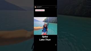 Spiez spiez lakethun lagothun Suiza switzerland sup paddleboarding paddleboardadventure [upl. by Bouldon]