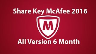 Share Key McAfee 2016 and Installation On Windows [upl. by Quar149]