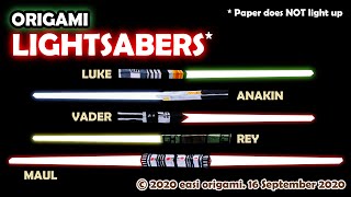 Origami Lightsaber in 7 folds shorts [upl. by Kessel]