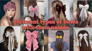 Different types of bows with their names । stylish bows [upl. by Denton]