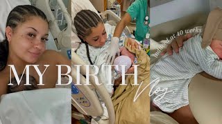 LABOR amp DELIVERY VLOG real amp raw  induced at 40weeks  positive birth experience  medicated birth [upl. by Rehpotsihc175]