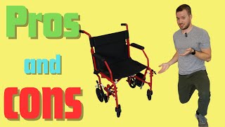 Lightweight wheelchair transport chair  Pros and cons [upl. by Donia932]