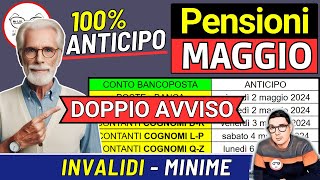 ✅ PENSIONI MAGGIO ➜ RITIRO Pagamenti Anticipati e AUMENTI SOLO X QUESTI PENSIONATI 📈 INVALIDI MINIME [upl. by Georgianne]