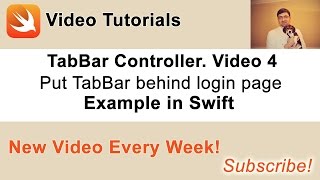 UITabBarController example in Swift Put TabBar behing login page [upl. by Reger]