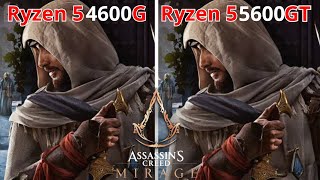 Ryzen 5 4600g vs Ryzen 5 5600GT  Assassins Creed Mirage  16gb Ram [upl. by Nylac]