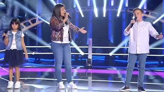 Ana vs Roma vs David quotHoy Tengo Ganas De Tiquot – Las Batallas  La Voz Kids 2017 [upl. by Mallis]