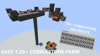 Starter Friendly Cobblestone Farm  Fully Automatic  Minecraft [upl. by Smada]