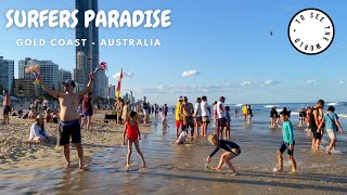 4K 🇦🇺SURFERS PARADISE  GOLD COAST AUSTRALIA 🇦🇺 Beach Walk [upl. by Airotkciv465]