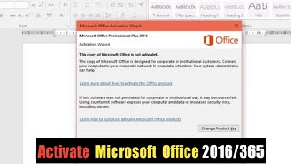 Activate MS Office 20162021365  Fix Product Activation Failed  100 Working  2023 [upl. by Carnes]