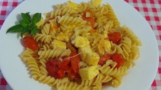 Pasta italiana con salsa rústica fácil  súper deliciosa  sin horno y sin licuadora cuaresma [upl. by Tatman]