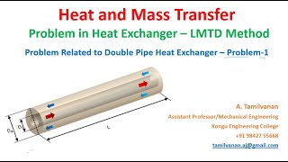 Heat Exchangers Problem Related to Double Pipe Heat ExchangerLMTD MethodProblem 1 [upl. by Yelich]