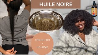 HUILE NOIRE POUR LA POUSSE DES CHEVEUX ANTICHUTE  infusion romarin  clous de girofle [upl. by Assirralc]