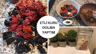 ETLİ KURU DOLMA YAPTIM  MİSAFİRİM VAR  GÜNLÜK VLOG [upl. by Airdna]