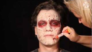 Narben schminken leicht gemacht  das perfekte grusel MakeUp Schminkanleitung Halloween [upl. by Aicilat]