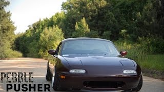 Pebble Pusher  SlammedEnuff Slammed Miata Car Feature  CamberGang [upl. by Kelda]