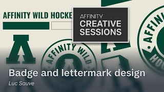 Create a lettermark and badge design in Affinity Designer with Luc Sauve [upl. by Nallac]