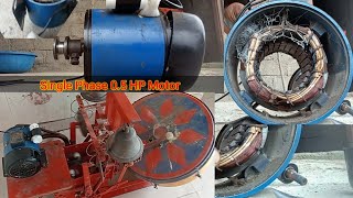 Single phase 05 HP Motor repairing motorrewinding [upl. by Durrett329]