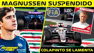 🚨COLAPINTO se LAMENTA tras el DEBUT en MONZA “PUNTOS ERAN POSIBLESquot ❌ MAGNUSSEN SUSPENDIDO por la F1 [upl. by Daza282]