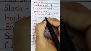 Symbols Name in English  Name of special symbols symbols englishlearning shorts [upl. by Ysnap821]