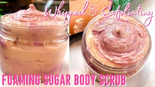 How to Make Foaming Sugar Body Scrub  Easy Whipped DIY Sugar Scrub Recipe [upl. by Ellersick518]