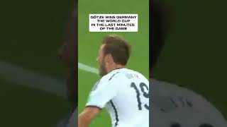 GÖTZE SCORES IN THE LAST MINUTES TO WIN THE WORLD CUP [upl. by Arbas]