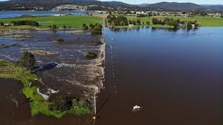 Binalong Bay Road floodway after the recent heavy rain [upl. by Linn651]