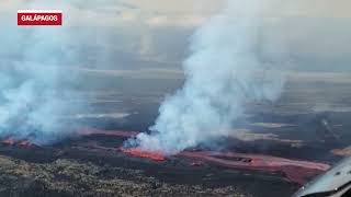 Volcán Wolf en Galápagos entra en erupción [upl. by Dehlia]