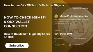 Memefi Criteria  Memefi amp OKX Wallet Connection  Eligibility Checker on OKX [upl. by Adlin212]