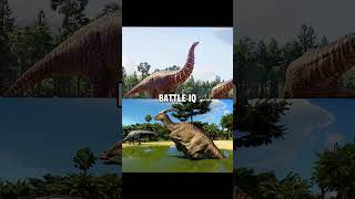 Brontosaurus vs Parasaurolophus shorts vsbattle edit dinosaur battle vs fypシ゚ [upl. by Ahsienaj]