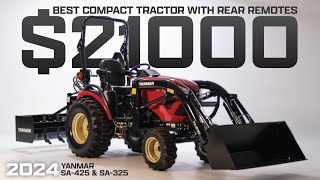 Best Compact Tractor Under 30hp  2024 YANMAR SA425  With Standard Rear Remotes [upl. by Neyr]