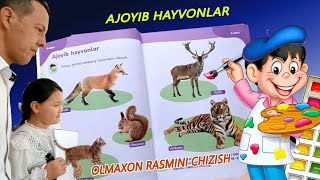 AJOYIB HAYVONLAROLMAXON RASMINI CHIZISHTASVIRIY SANAT 2SINF 6DARS [upl. by Lovmilla]