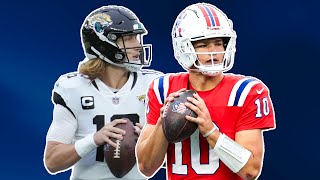 Previewing Drake Maye vs Trevor Lawrence in London  Patriots vs Jaguars NFL Week 7 [upl. by Uriisa]