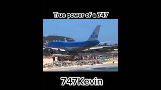 True power of a 747🤩planes 747 avgeek takeoff [upl. by Siuqaj]