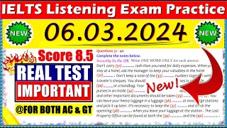 IELTS LISTENING PRACTICE TEST 2024 WITH ANSWERS  06032024 [upl. by Mikah]