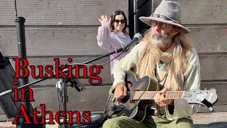 Busking at Monastiraki Square Athens GREECE  ‘Circles’ [upl. by Asela]