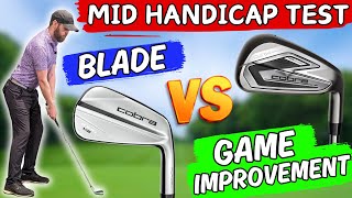 Are Blades BETTER Mid Handicap Test  Blade vs Game Improvement Irons [upl. by Adnamaa]