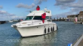 Jeanneau Prestige 42 Berthing Yarmouth Harbour [upl. by Noroj]