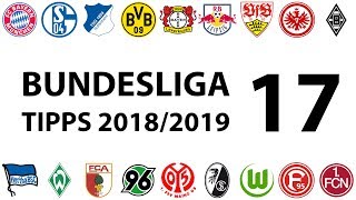 Bundesligatipps 17Spieltag 20182019 [upl. by Hourigan]