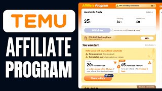 How to Sign Up For Temu Affiliate Program 2024 [upl. by Wadleigh349]