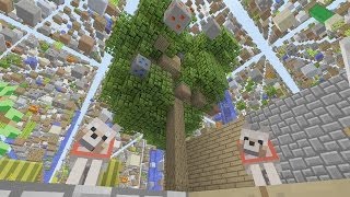 Minecraft Xbox  Sky Grid  The Big Tree 6 [upl. by Aitan]