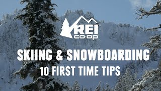 10 First Time Skiing and Snowboarding Tips  REI [upl. by Eleanor]