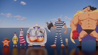 One Piece characters shorter than 7 meters [upl. by Ayalat896]