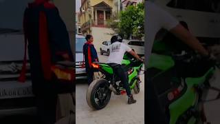 😉👀zx10r reaction in city girl zx10r reaction shorts edit girlreaction [upl. by Inatirb503]