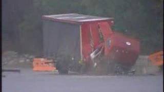 Truck crashes into bollards [upl. by Selim]