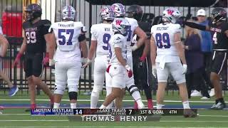 Hold on Wilhelm  Region Final  Westlake vs Lake Travis [upl. by Lipcombe]