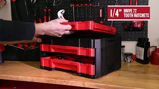 Craftsman Versastack 14 38 and 12 in drive Metric and SAE Mechanics Tool Set 230 pc [upl. by Ahsaekal]