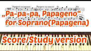 Papapa Papageno  Duet  Papagena  Karaoke  Study version  Piano accompaniment  Zauberflöte [upl. by Hilliard]